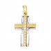 Χρυσός σταυρός Fashion K14 με αλυσίδα